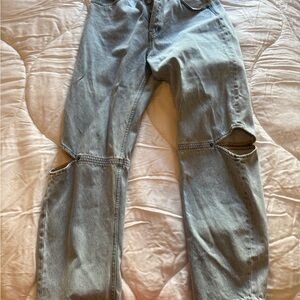 STILL HERE COWGIRL VINTAGE BLUE DENIM JEANS - SIZE 31